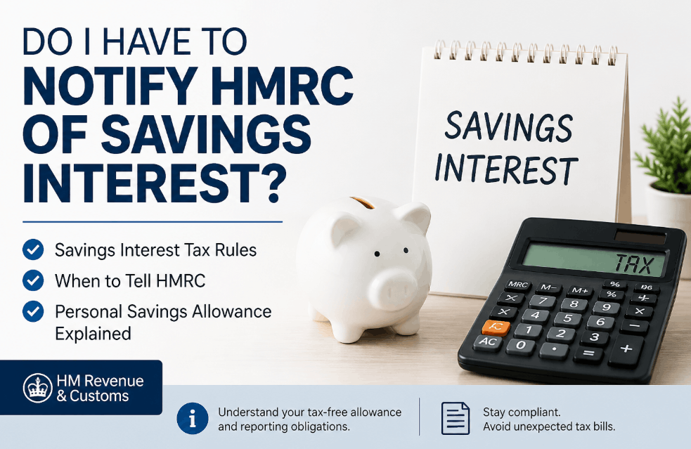 Do I Have To Notify HMRC Of Savings Interest? 2026 Reporting Rules, Tax Limits, And Penalties
