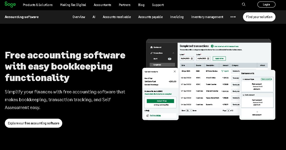 Sage Free Accounting Software