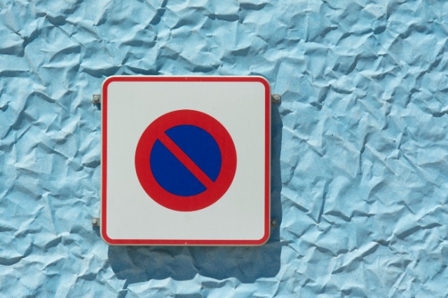 What is the Blue Sign with a Red Stripe Meaning?