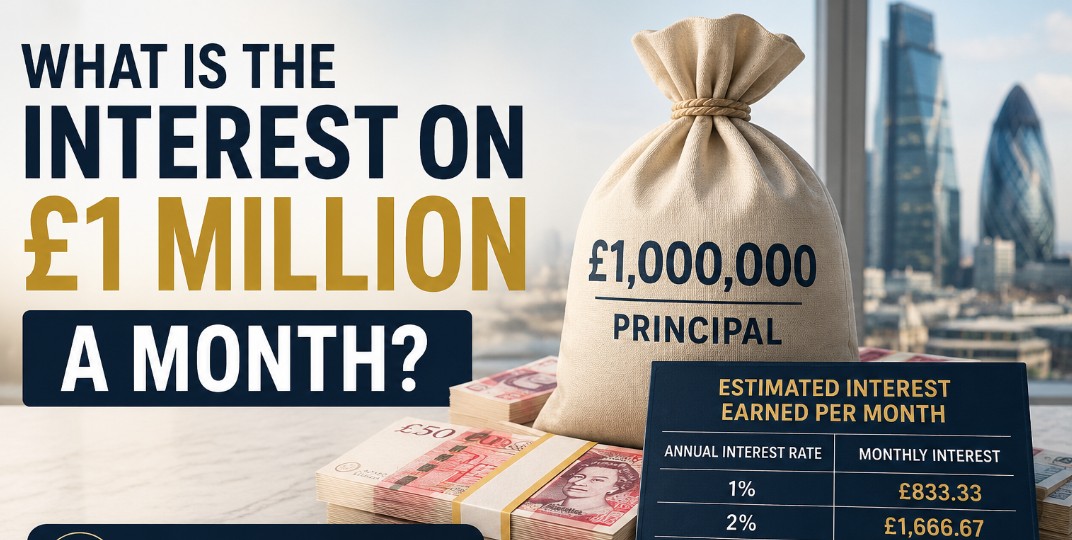 What is the Interest on 1 Million Pounds a Month in the UK?