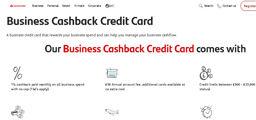 Santander Business Cashback Credit Card